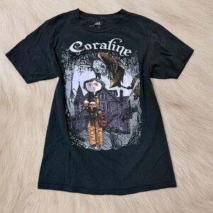 Coraline Graphic Tee with Purple & Black Design 🦇 👻